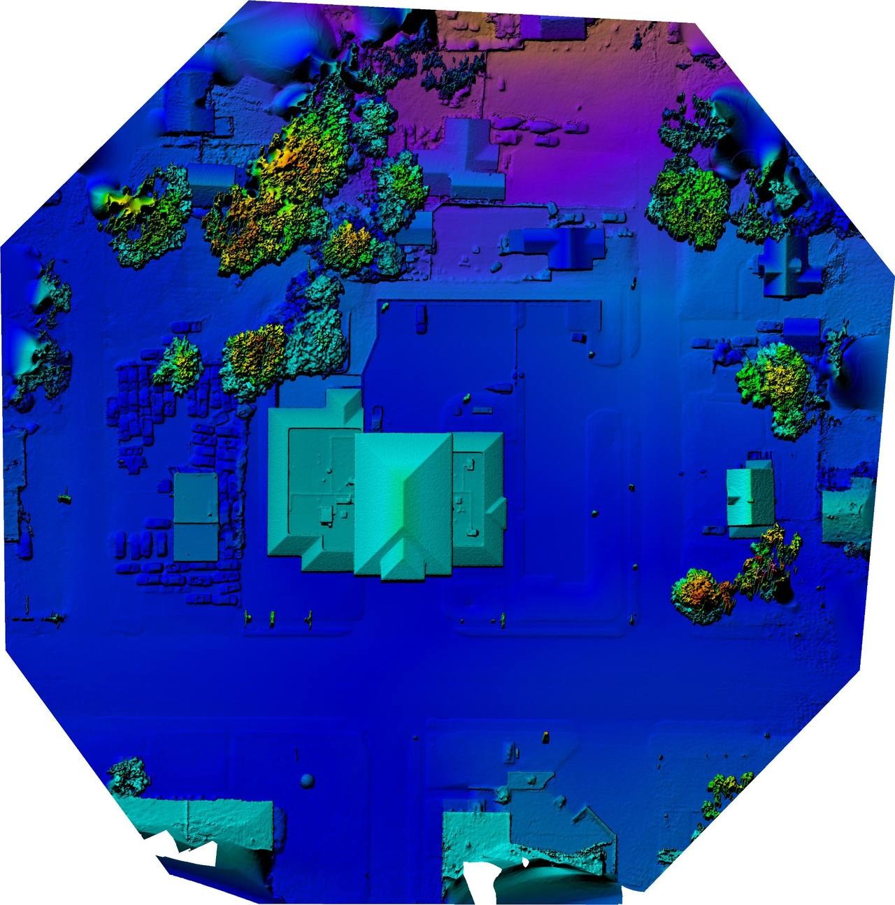 DEM visualization in color ramp